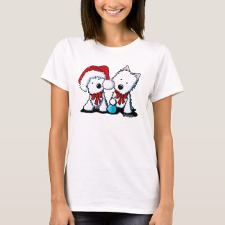 KiniArt Christmas Westies T-Shirt