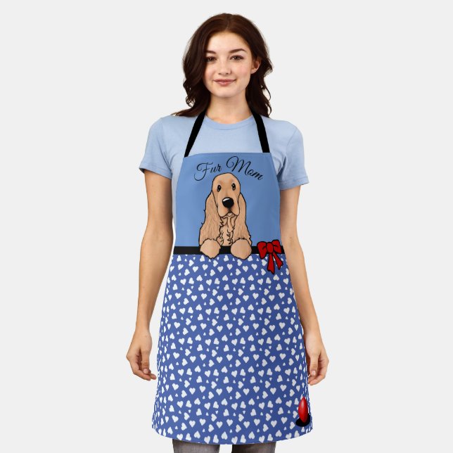 KiniArt Cocker Spaniel All-Over Print Apron (Worn)