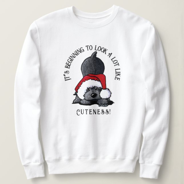 KiniArt Cocker Spaniel Christmas Sweatshirt (Design Front)