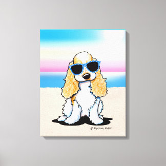 KiniArt Cocker Spaniel Dog Beach Canvas Print
