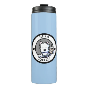 KiniArt Coffee Westie Thermal Tumbler