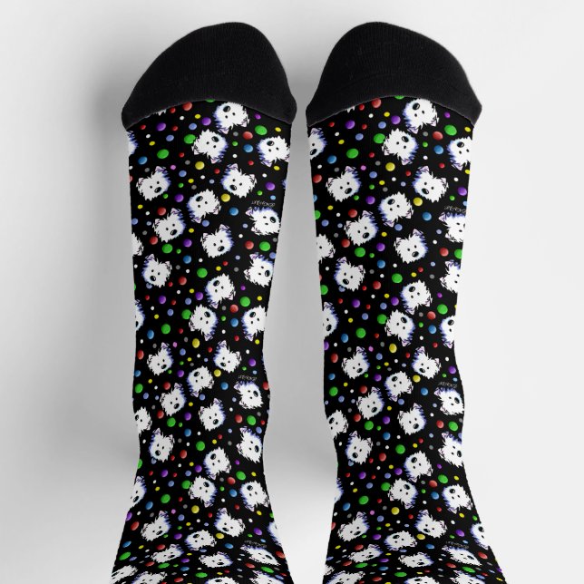 KiniArt Confetti Westie Socks (Top)