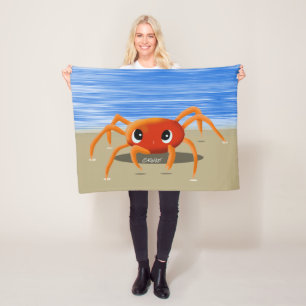 KiniArt Crab Fleece Blanket