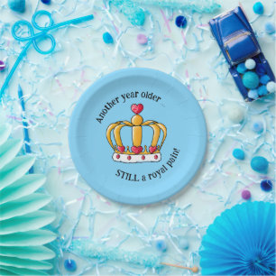 KiniArt Crown Birthday Paper Plate