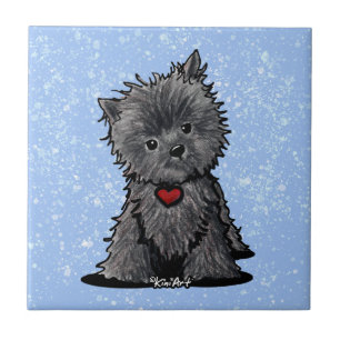 KiniArt Curious Affenpinscher Tile