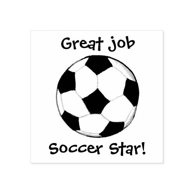 KiniArt Custom Soccer Ball Rubber Stamp (Imprint)
