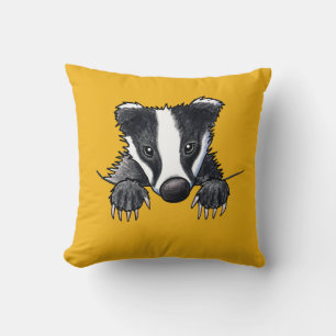 KiniArt Cute Badger Cushion