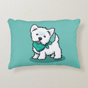 KiniArt Cutieface Westie Accent Pillow
