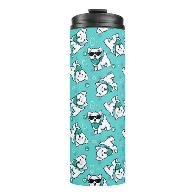 KiniArt Cutieface Westie Terrier  Thermal Tumbler (Front)