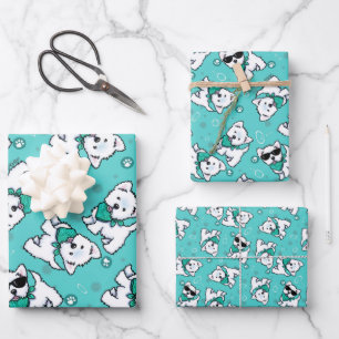 KiniArt Cutieface Westie  Wrapping Paper Sheet