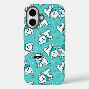 KiniArt Cutieface Westies iPhone 16 Case