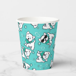 KiniArt Cutieface Westies Paper Cups
