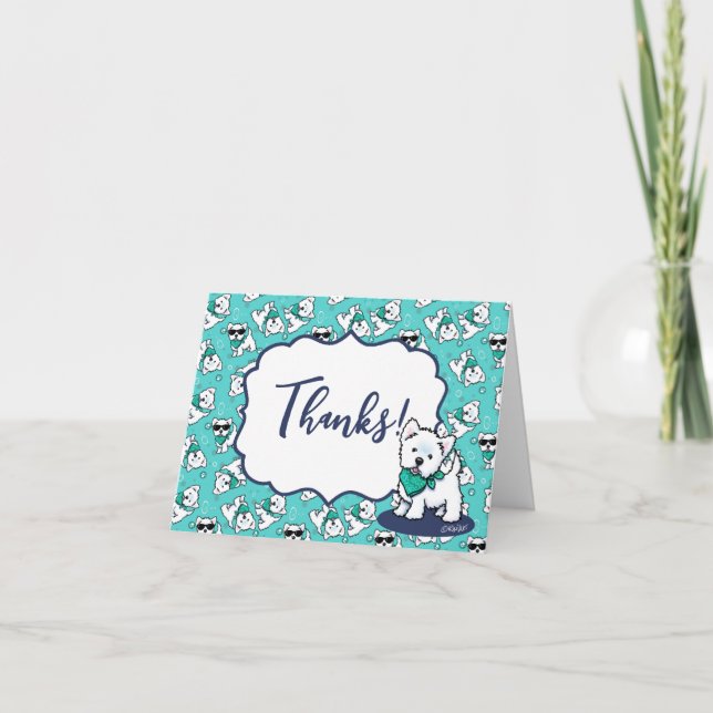 KiniArt Cutieface Westies Thank You Card (Front)