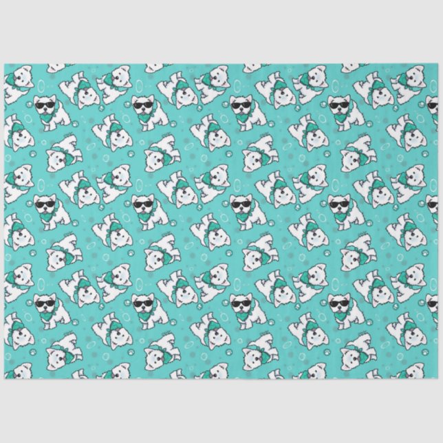 KiniArt Cutieface Westies Tissue Paper (Front)