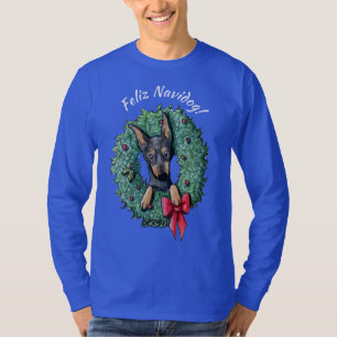 KiniArt Doberman Christmas Puppy T-Shirt