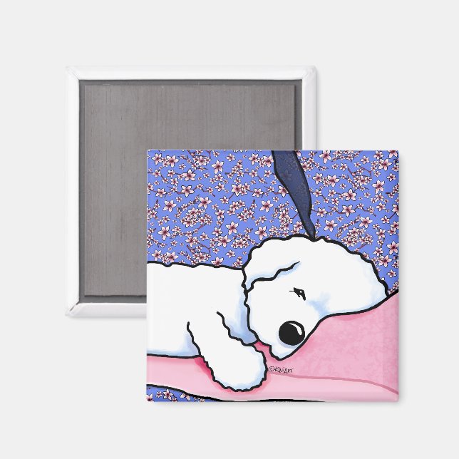 KiniArt Dog Tired Bichon Magnet (Front/Back)