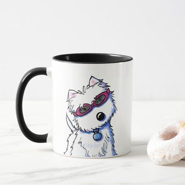 KiniArt Doggles Westie Mug (With Donut)