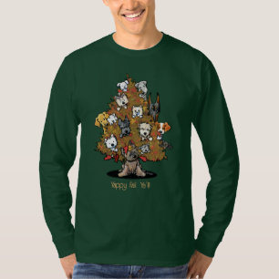 KiniArt Dogs Happy Fall T-Shirt
