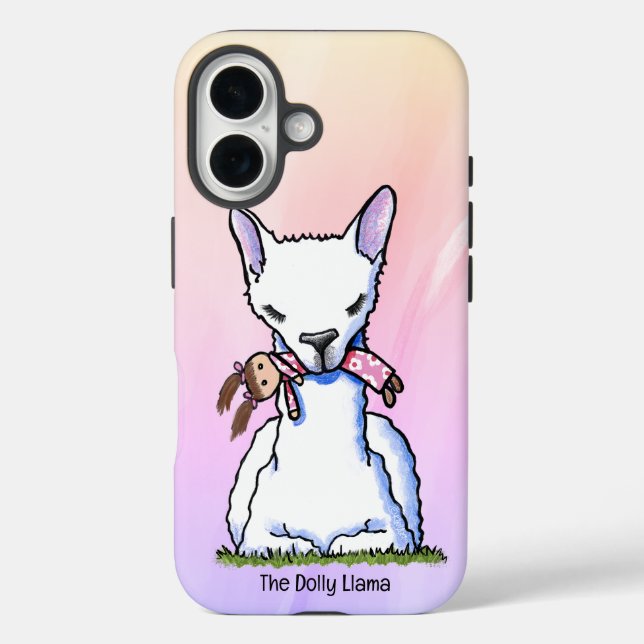 KiniArt Dolly Llama  Case-Mate iPhone Case (Back)