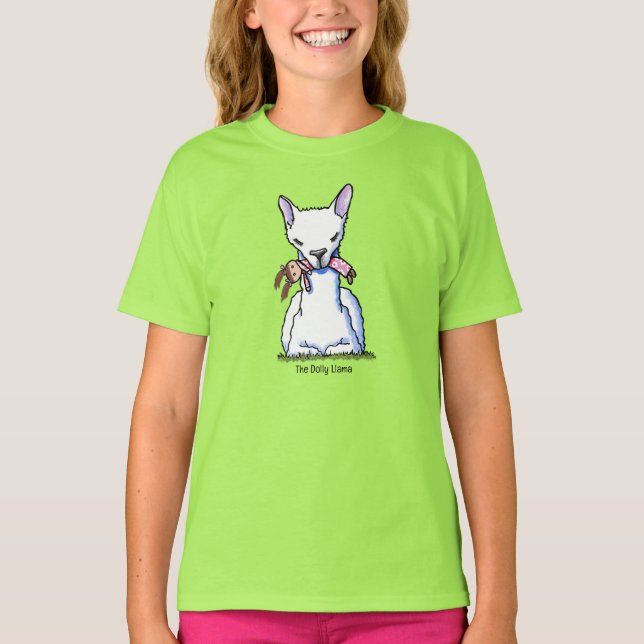 KiniArt Dolly Llama  T-Shirt (Front)