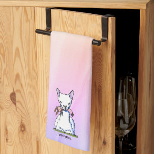 KiniArt Dolly Llama  Tea Towel