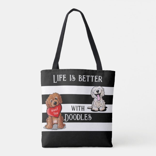 KiniArt DoodleMoji Tote Bag (Back)