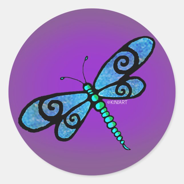 KiniArt Dragonfly Stickers (Front)