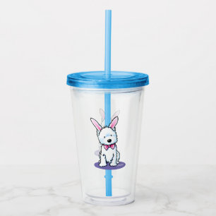 KiniArt Easter Westie Acrylic Tumbler