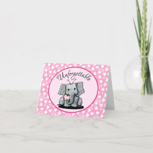 KiniArt Elephant Valentine  Holiday Card