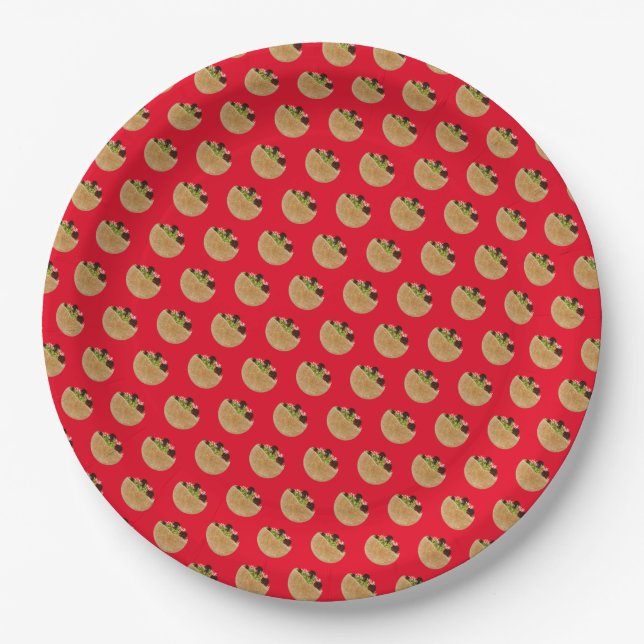 KiniArt Falafel Sandwich Paper Plate (Front)