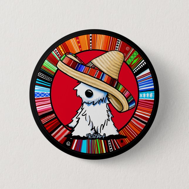 KiniArt Fiesta Westie  Classic Round 6 Cm Round Badge (Front)