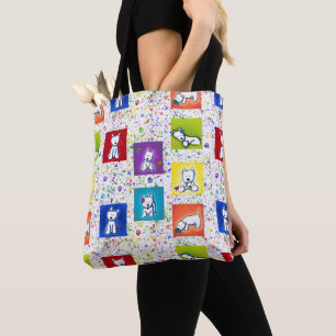 KiniArt Flowerbox Westies Tote Bag