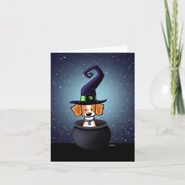 KiniArt French Brittany Halloween Card (Front)