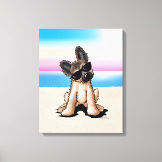 KiniArt German Shepherd Beach Canvas Print