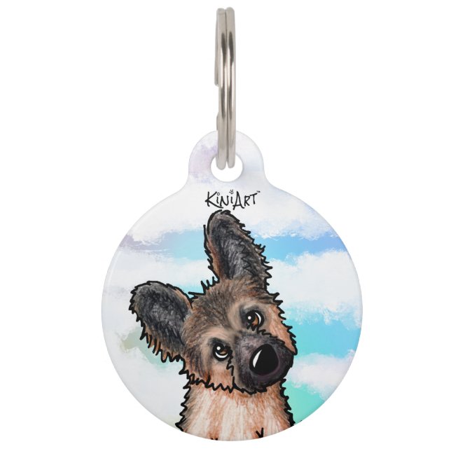KiniArt German Shepherd Pet ID Tag (Front)