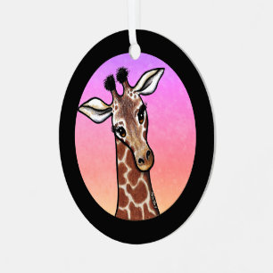 KiniArt Giraffe Lover Metal Tree Decoration