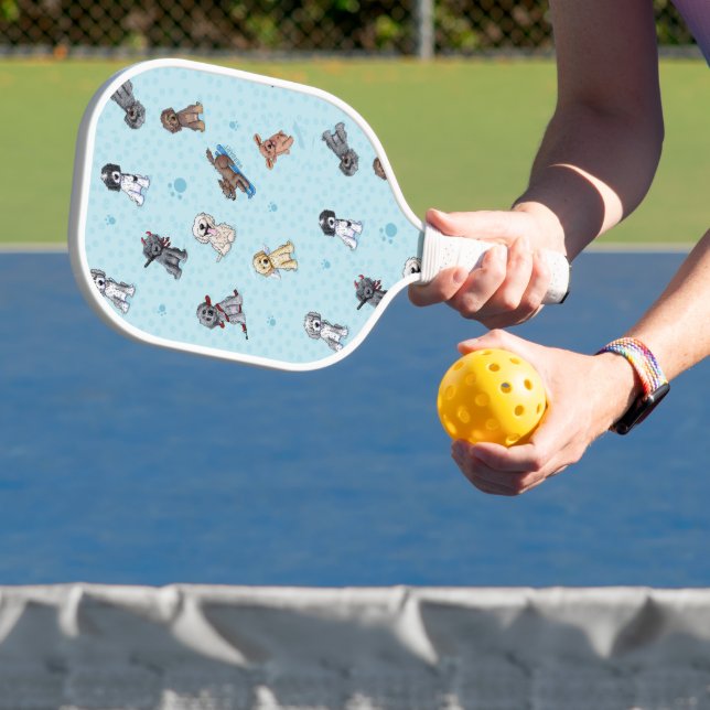 KiniArt Goldendoodle DoodleMoji Pickleball Paddle (Insitu)