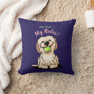 KiniArt Goldendoodle MY BALL Cushion
