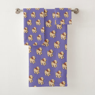 KiniArt Goldendoodle Puppy  Bath Towel Set