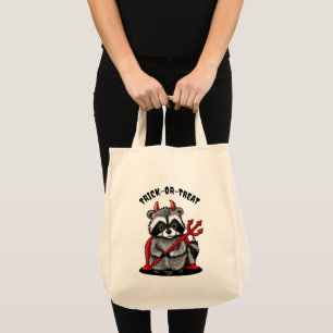 KiniArt Halloween Racoon Tote Bag