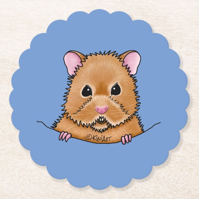 KiniArt Hamster Paper Coaster (Front)