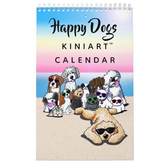 KiniArt Happy Dogs Small Calendar (Cover)