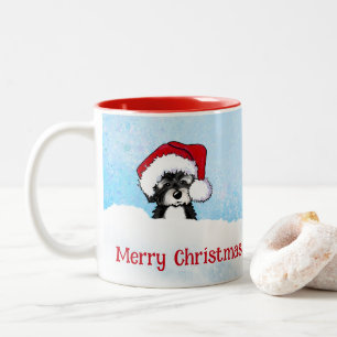 KiniArt havanese Christmas Two-Tone Coffee Mug