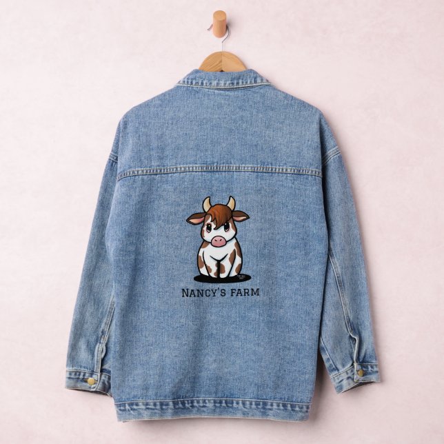 KiniArt Highland Cow Denim Jacket (Hangar)