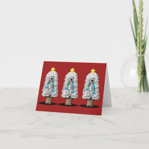 KiniArt Komondor Christmas Holiday Card