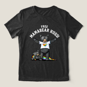 KiniArt LGBTQIA Mamabear Hugs T-Shirt Tri-Blend Shirt