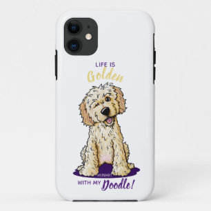 KiniArt Life Is Golden DOODLE iPhone 11 Case
