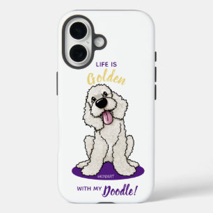 KiniArt Life Is Golden DOODLE iPhone 16 Case