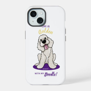 KiniArt Life Is Golden DOODLE iPhone 15 Case