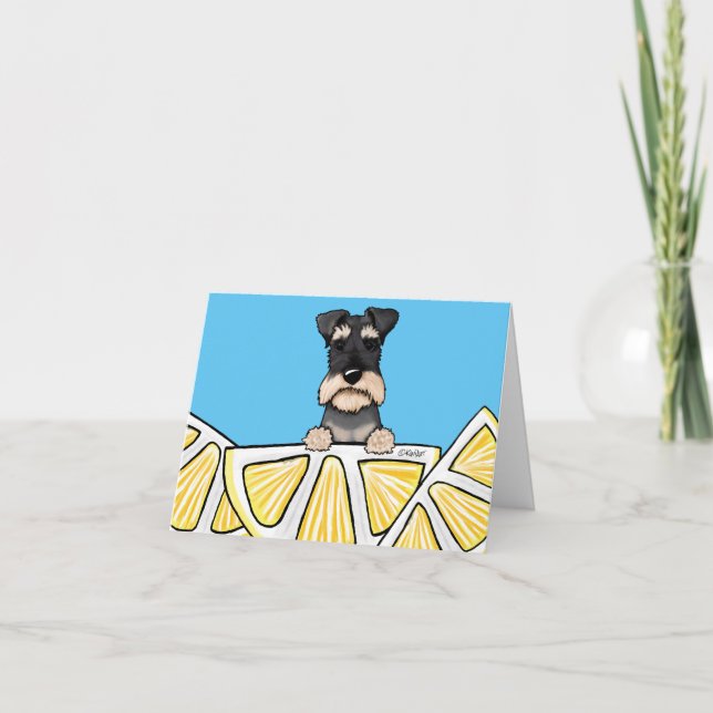 KiniArt Life Lemons Schnauzer Card (Front)